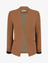 Veste droite unie à épaulettes - Camel - 1