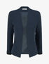 Veste droite unie à épaulettes - Marine - 1