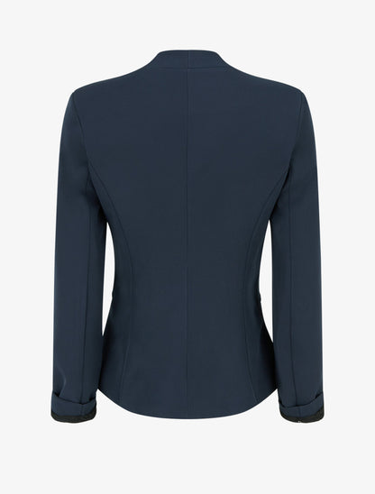 Veste droite unie à épaulettes - Marine - 2