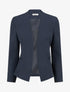 Blazer rayé à col droit - Marine - 1