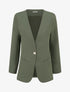 Blazer uni boutonné - Kaki - 1