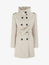 Manteau long à col montant - Beige - 1