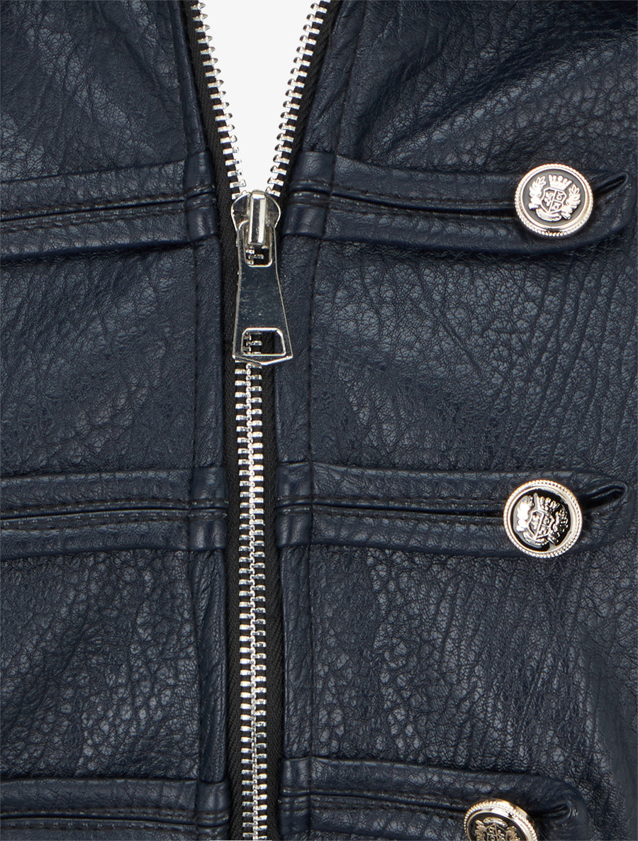 Veste simili style officier - Marine - 3