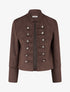 Veste suédine style officier - Marron - 1
