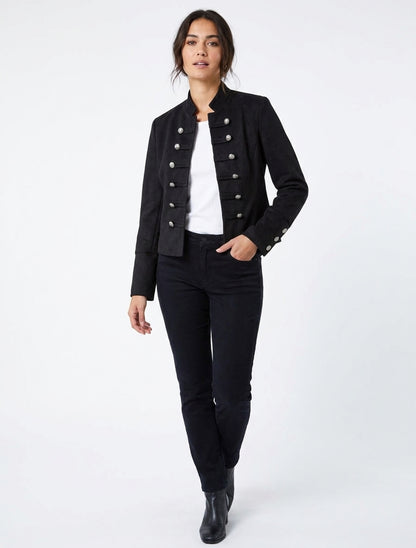 Veste suédine style officier - Noir