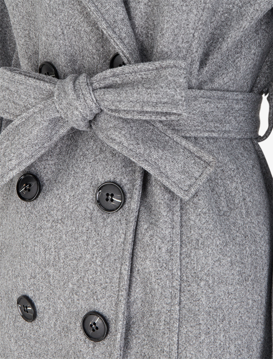 Manteau long croisé basique - Gris clair - 3