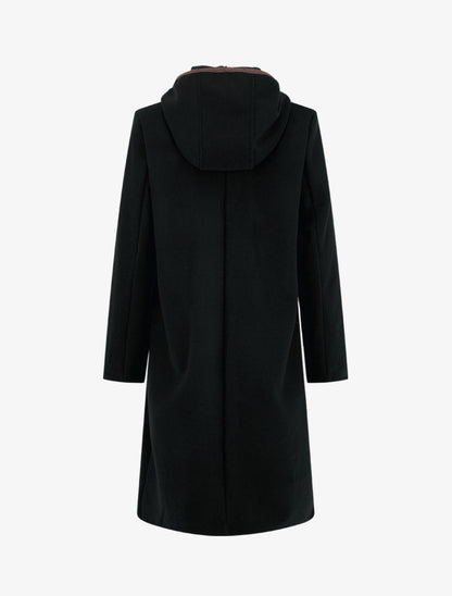 Duffle-coat à attaches contrastantes - Noir - 2