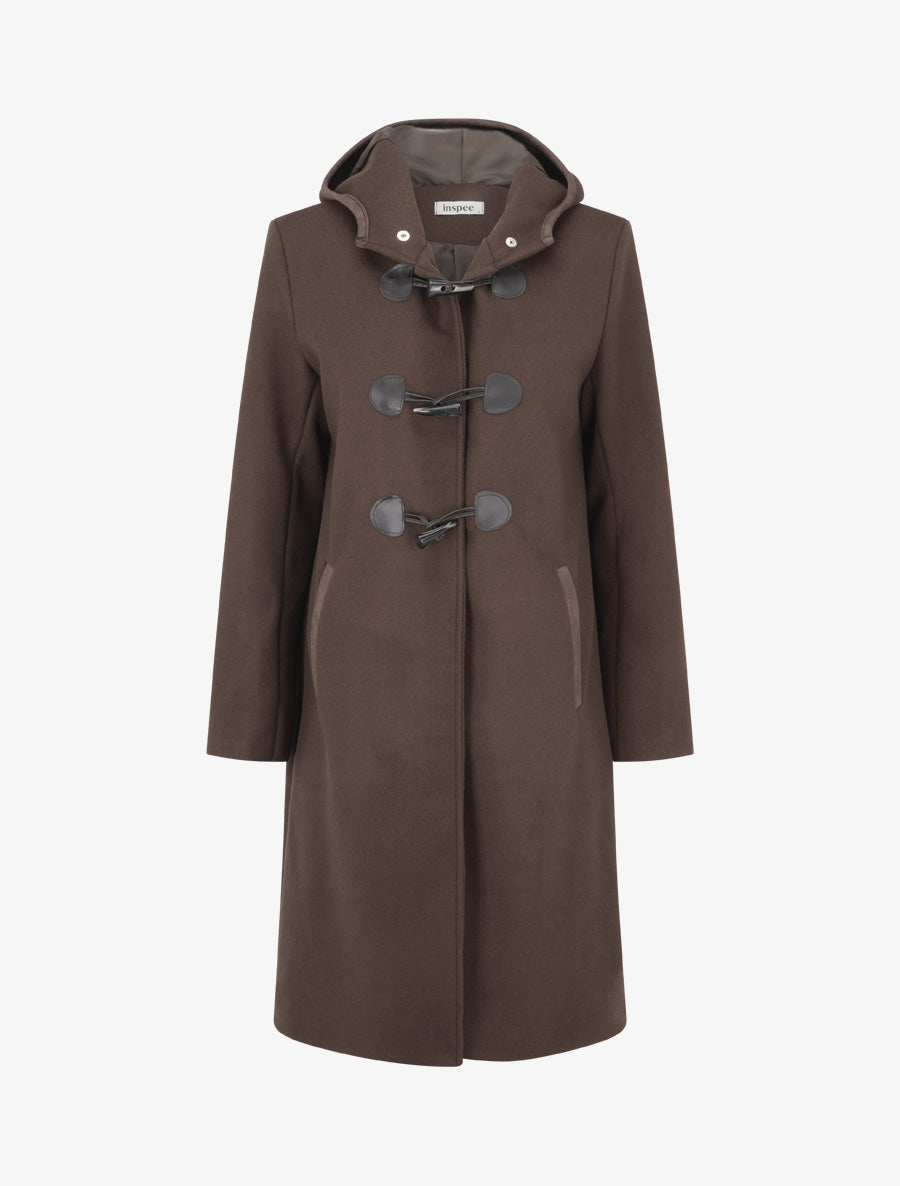 Duffle-coat à attaches contrastantes - Marron - 1