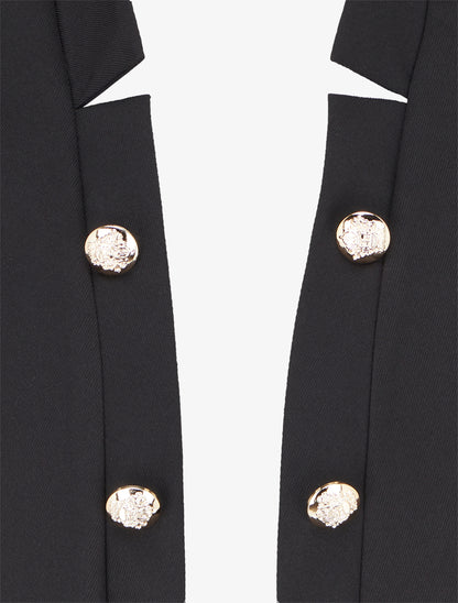 Veste droite ouverte style officier - Noir - 3