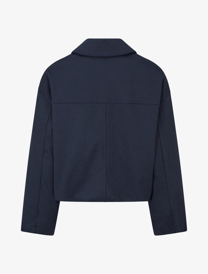 Bomber uni zippé - Marine - 2
