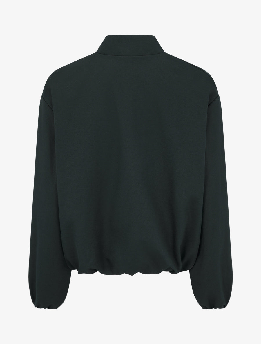Bomber uni à bords élastiqués - Noir - 2