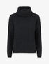 Pull uni en maille à col roulé - Noir - 1