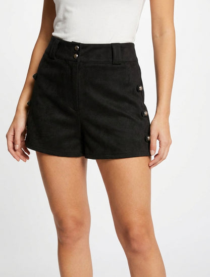 Short en suédine en trompe l&