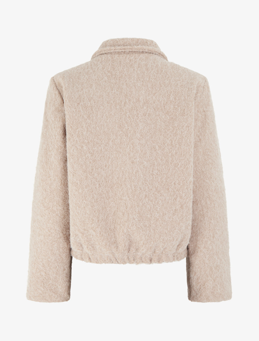 Veste coupe boule duveuteuse - Beige - 2