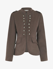 Veste en suédine style officier - Marron clair