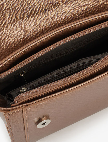 Sac à main Micheline texturé - Bronze