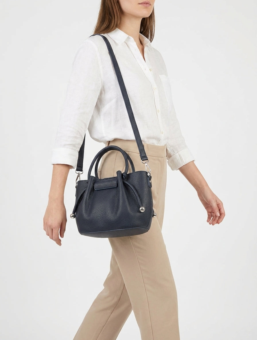 Sac besace Blanche - Marine