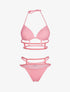 Bikini à harnais - Rose - 1