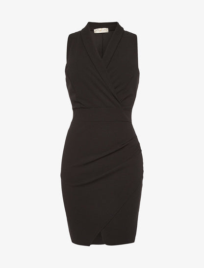 robe unie bas portefeuille - noir - 1