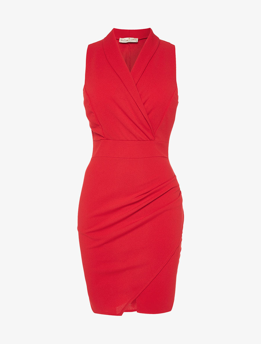 robe unie bas portefeuille - rouge - 3