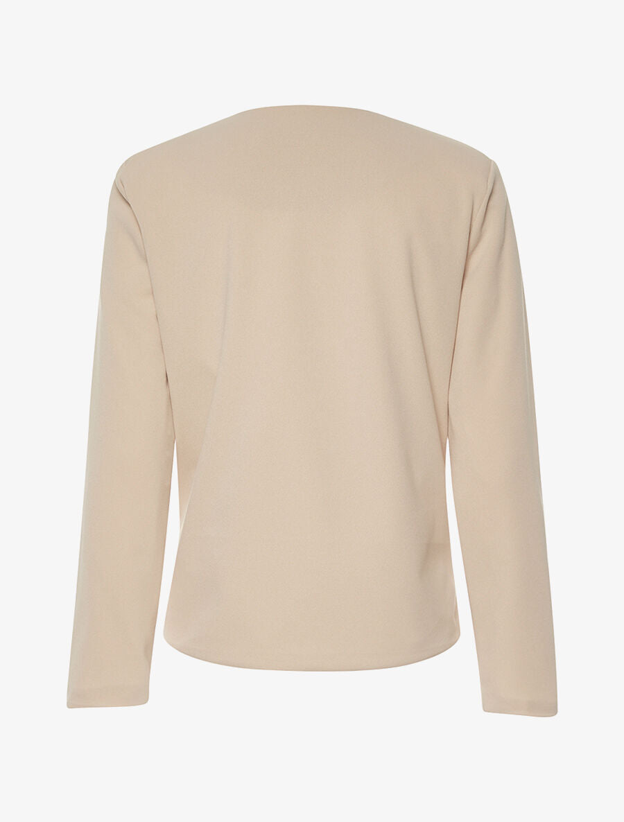 Veste basic à épaulettes - beige - 2