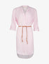 Robe chemise à rayures ceinturée - rose - 1