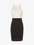 Robe col américain dentelle perlée - blanc - 3