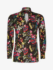 Blouse imprimée jungle - noir - 3