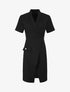 Robe portefeuille à manches courtes - Noir - 4