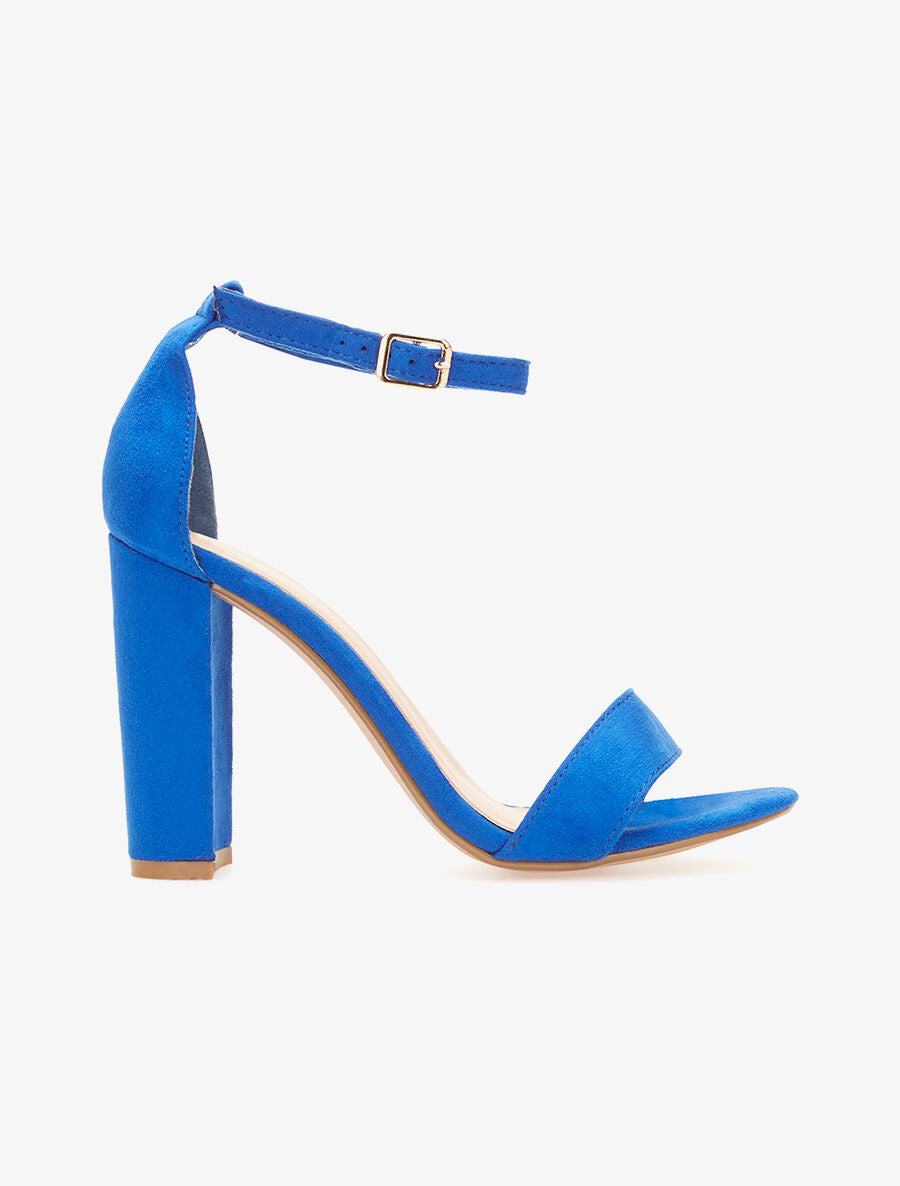 Sandales suédine basic - bleu - 1