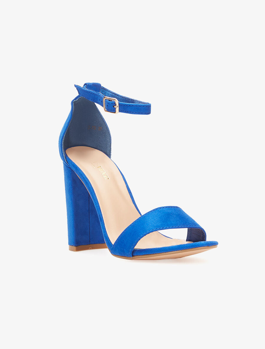 Sandales suédine basic - bleu - 2