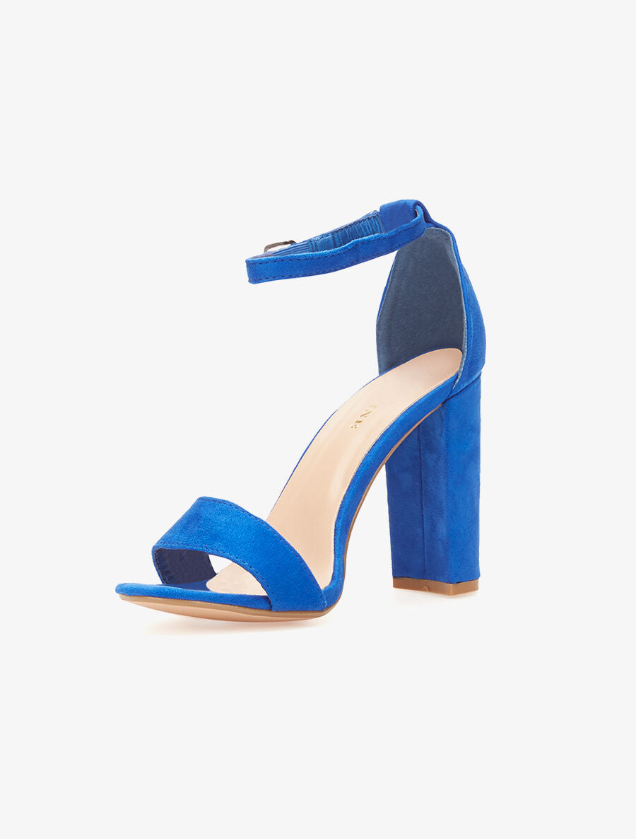 Sandales suédine basic - bleu - 3