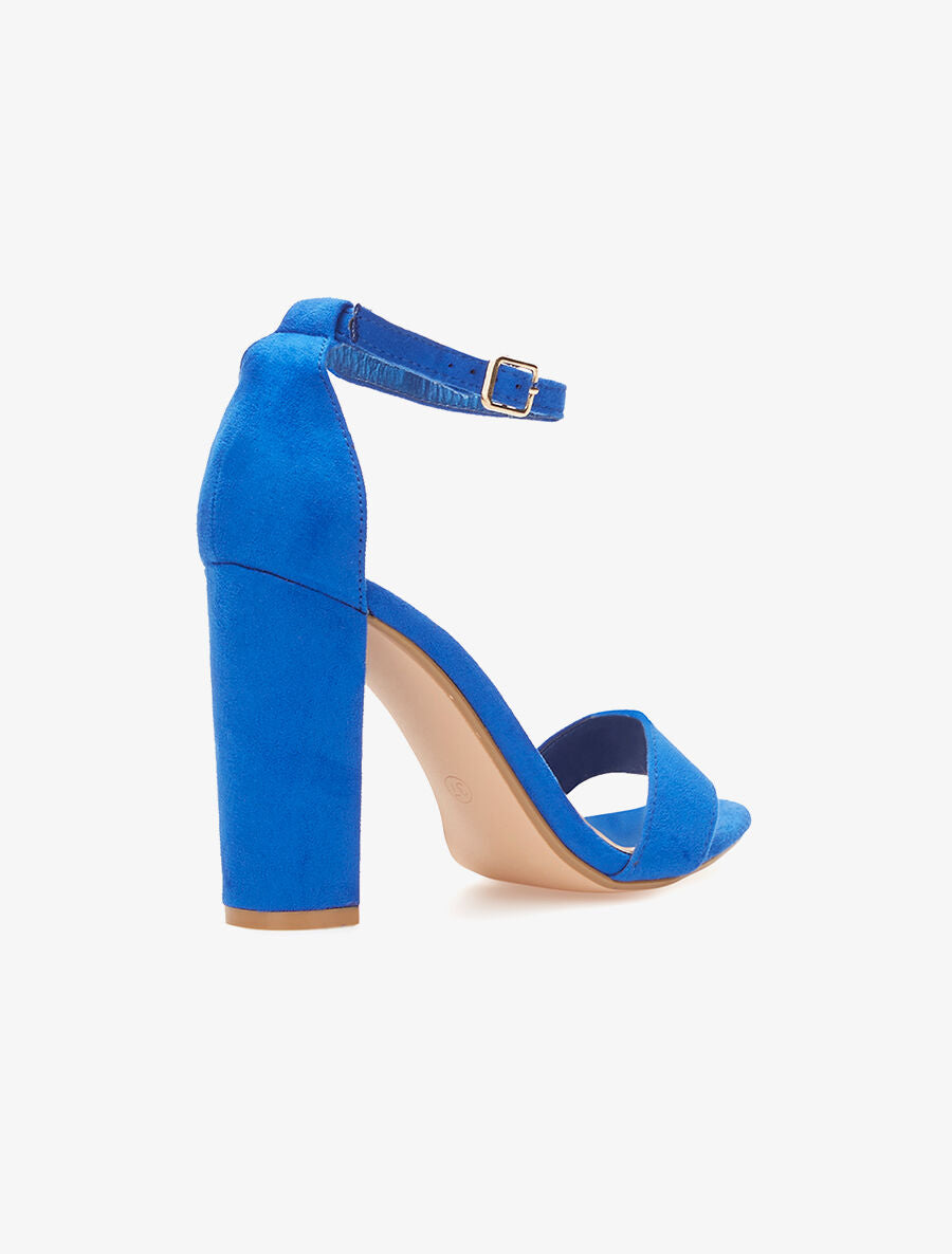 Sandales suédine basic - bleu - 4