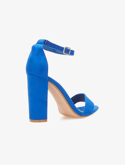 Sandales suédine basic - bleu - 4