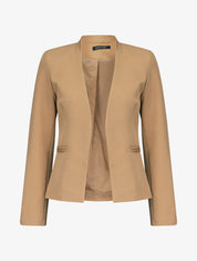 Veste unie ajustée - Camel - 4