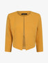 Veste droite uni manches 3/4 - Moutarde - 1
