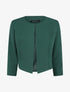 Veste droite uni manches 3/4 - Vert émeraude - 1