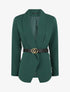 Blazer droit uni - Vert émeraude - 1