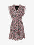 Robe patineuse mi-longue imprimé pâquerettes - Noir - 4