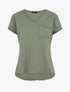 T-shirt droit uni manches courtes - Kaki - 1