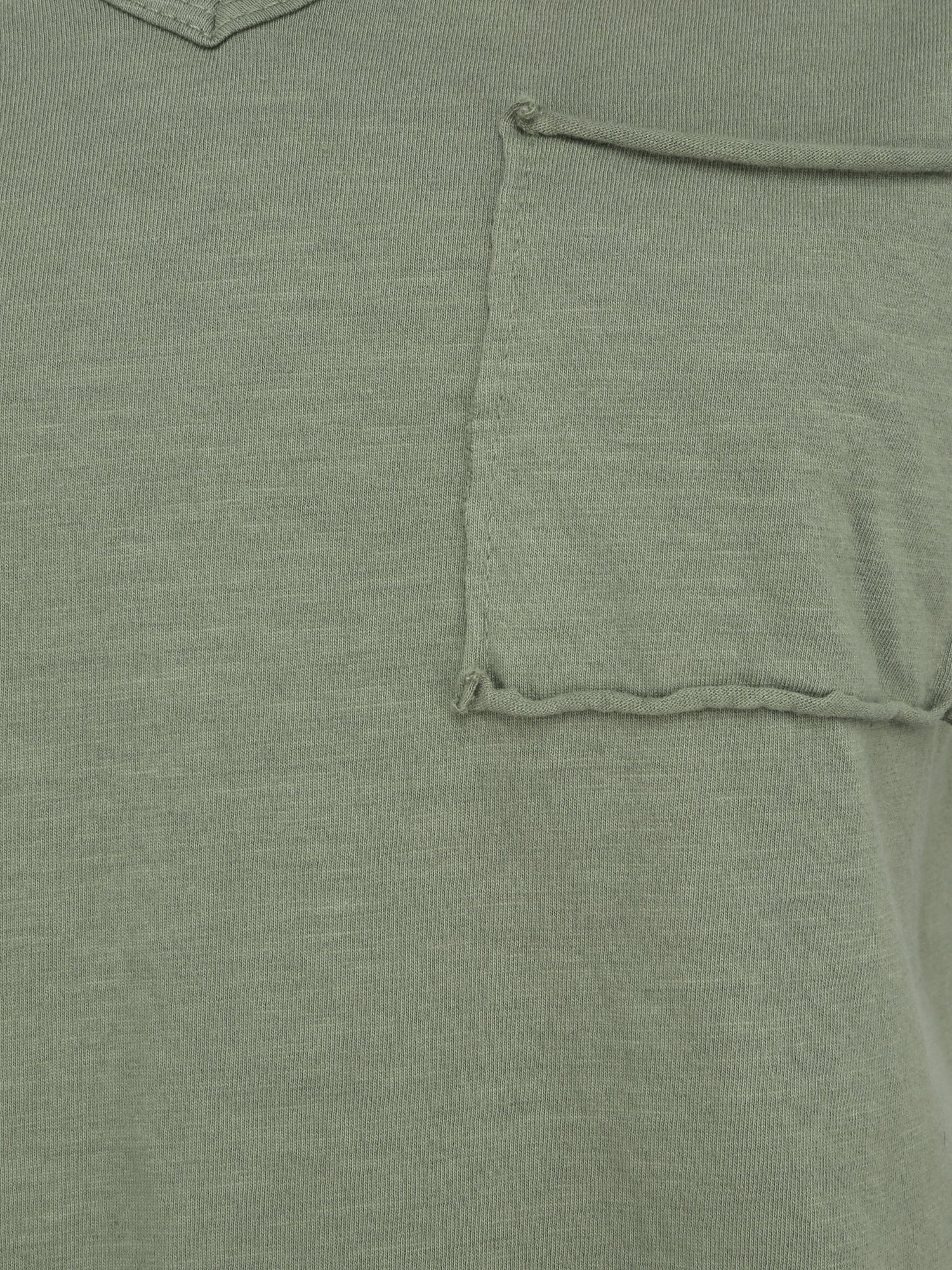 T-shirt droit uni manches courtes - Kaki - 3