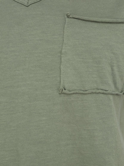 T-shirt droit uni manches courtes - Kaki - 3