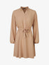Robe patineuse à col tunisien - Beige - 1