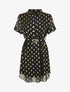Robe patineuse courte imprimé pois irisés - Noir - 4