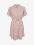 Robe patineuse courte imprimé floral - Beige - 1