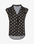 Top droit sans manches à imprimé pois irisés - Noir - 1
