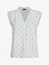 Top droit sans manches à imprimé pois irisés - Blanc - 1