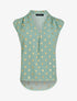 Top droit sans manches à imprimé pois irisés - Vert d&