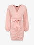 Robe moulante à détail froncés - Rose pâle - 1