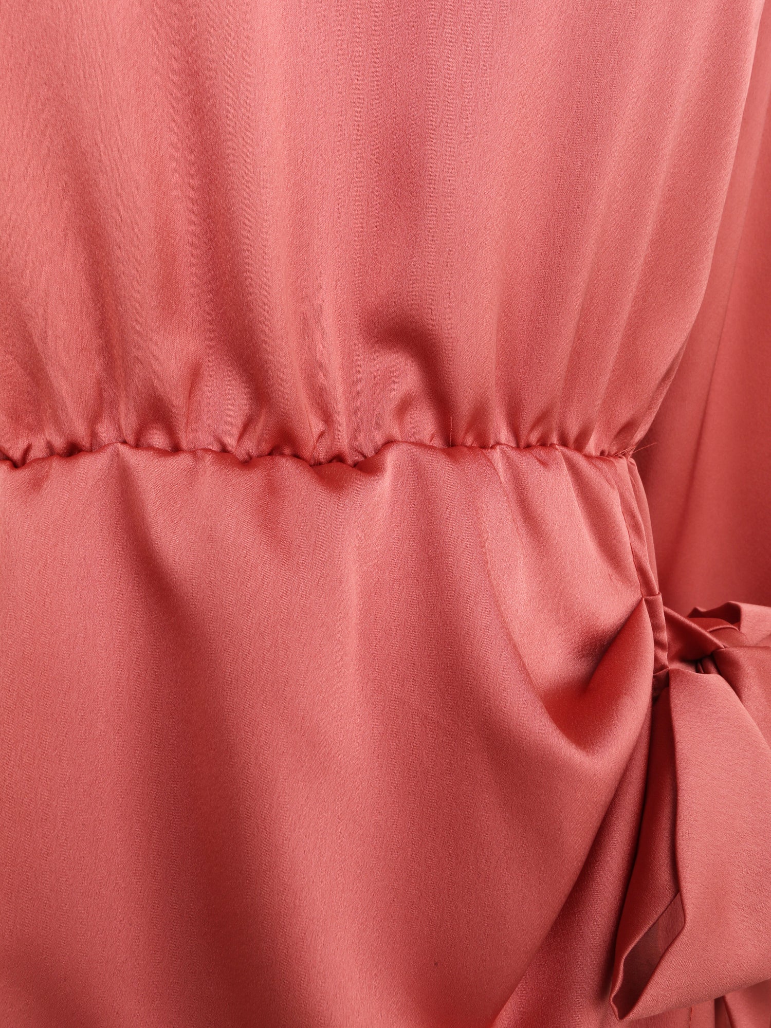 Robe satinée style portefeuille - Vieux rose - 3